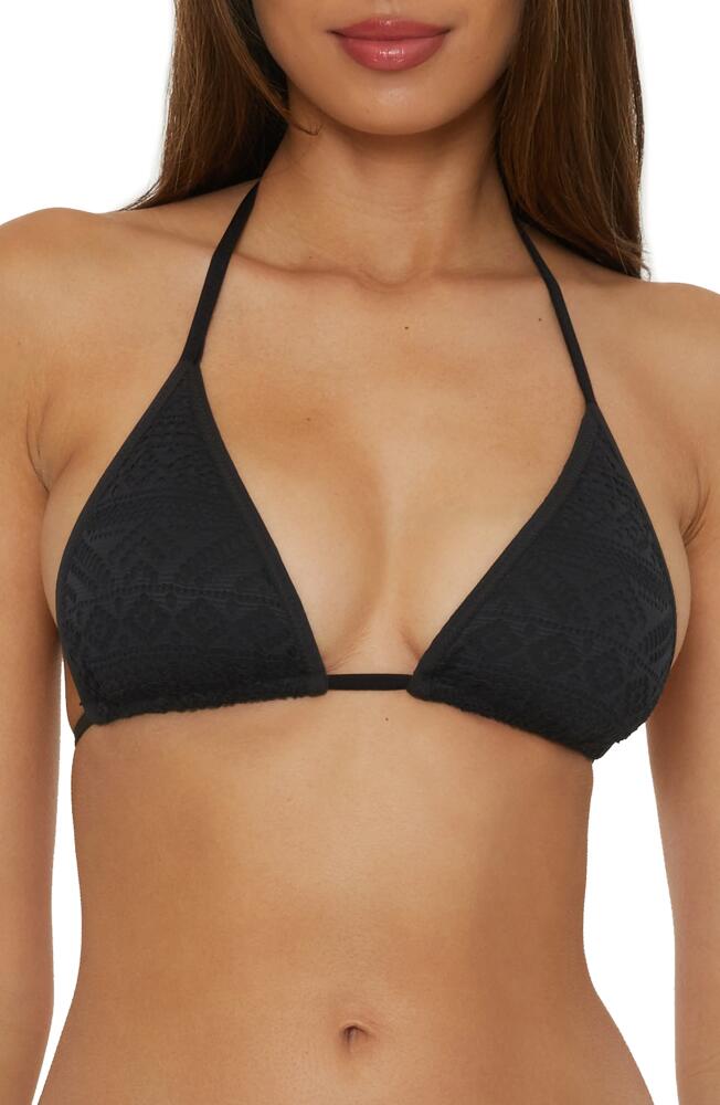 Becca Color Play Triangle Bikini Top in Black Cover