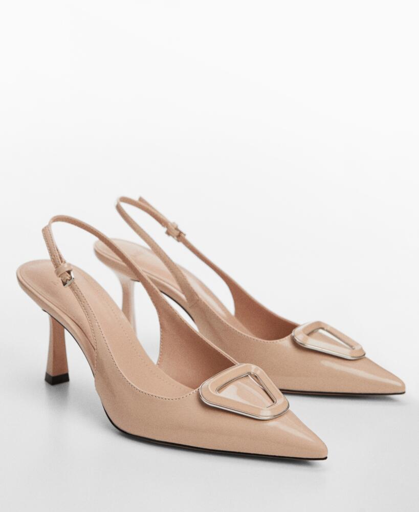 Mango Women's Patent Leather-Effect Slingback Shoes - Lt-pastel Cover