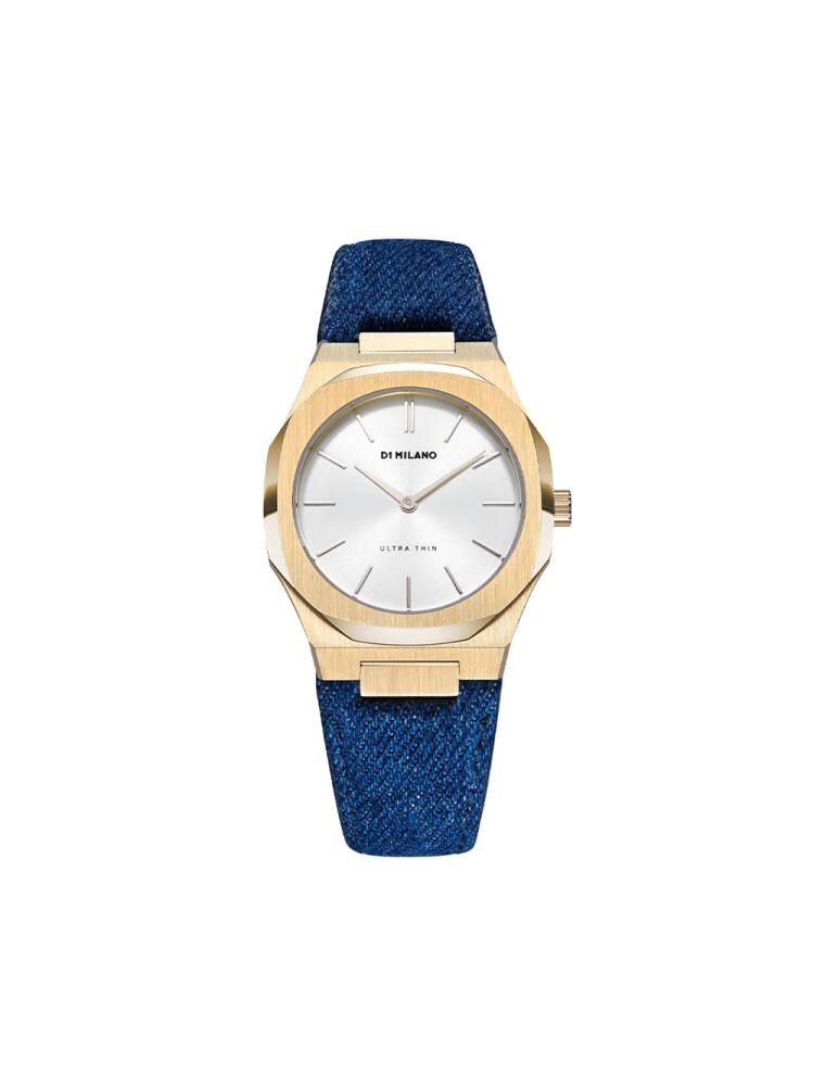 D1 Milano Ultra Thin Classic Denim 34mm - Gold Cover