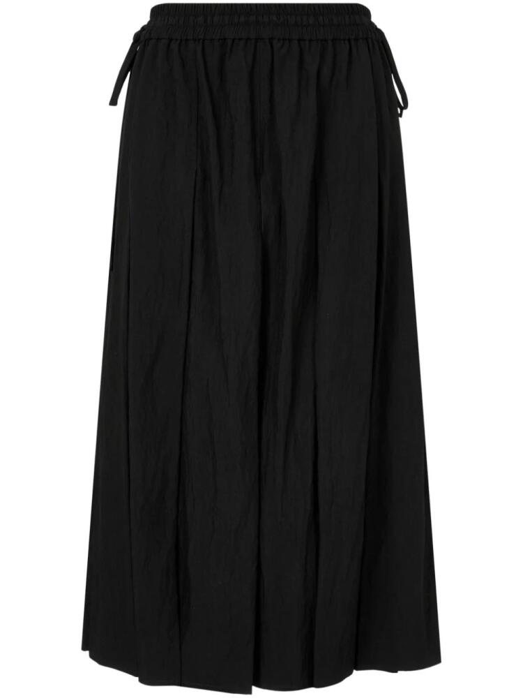 STUDIO TOMBOY elasticated-waist drawstring-detail midi skirt - Black Cover