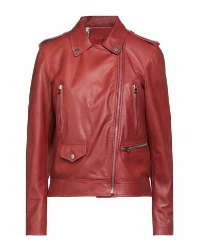 Masterpelle Woman Jacket Brick red Soft Leather Cover