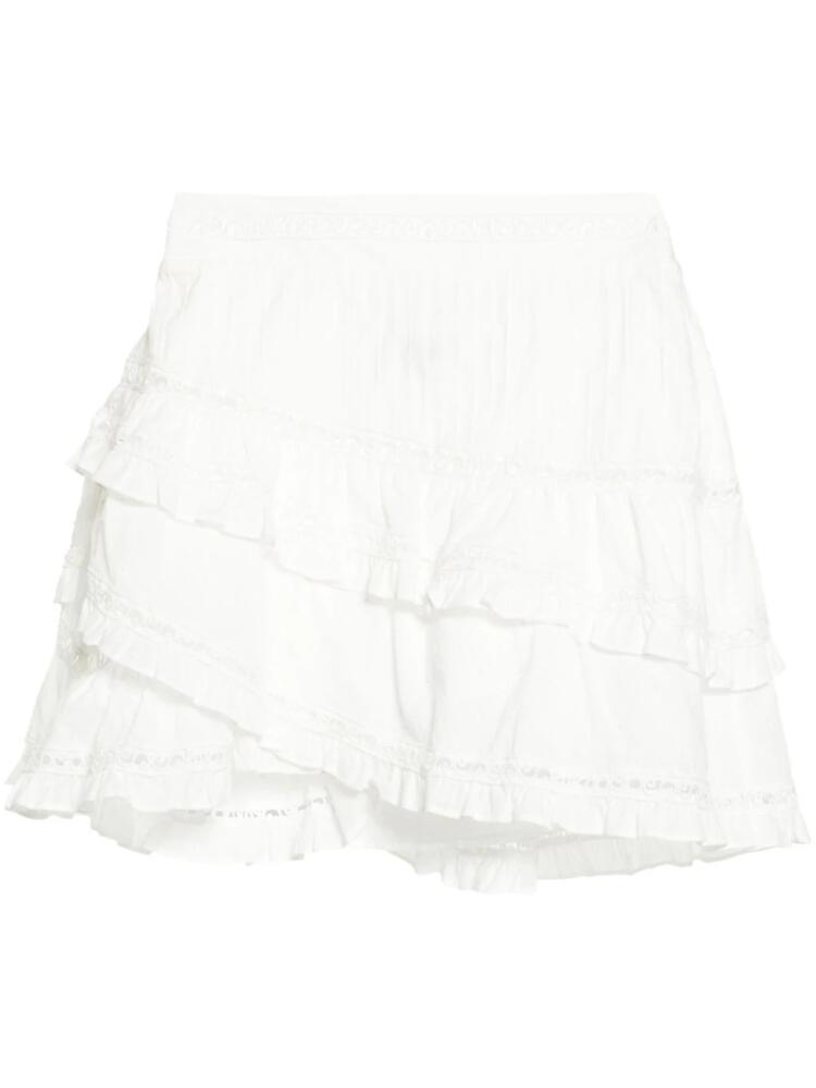 Maje broderie-anglaise cotton shorts - White Cover