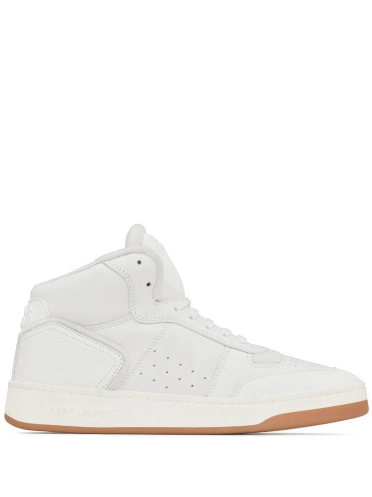 Saint Laurent high-top leather sneakers - White Cover