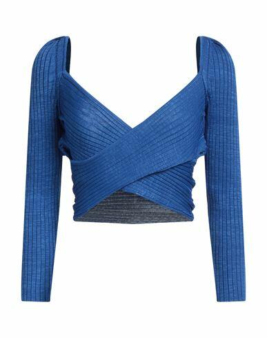 Semicouture Woman Sweater Bright blue Viscose, Polyamide, Polyester Cover