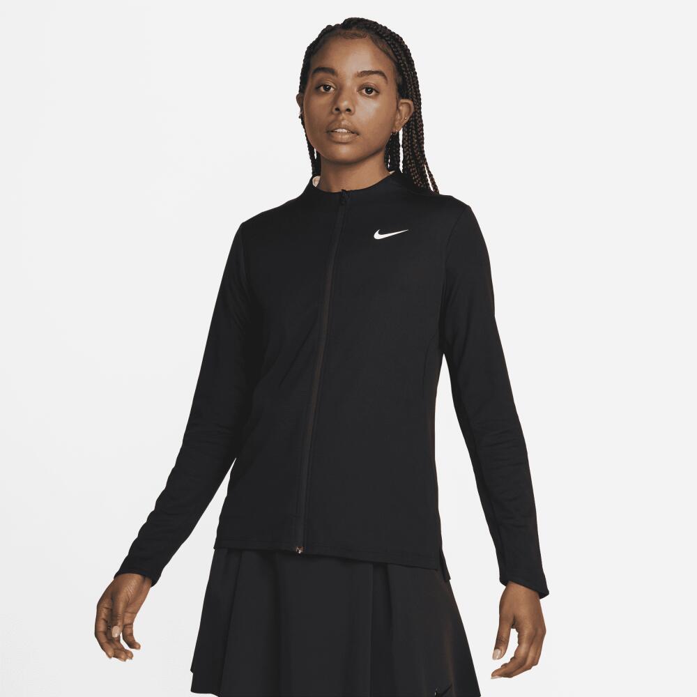 Nike Women's Dri-FIT UV Advantage Full-Zip Top in Black Cover