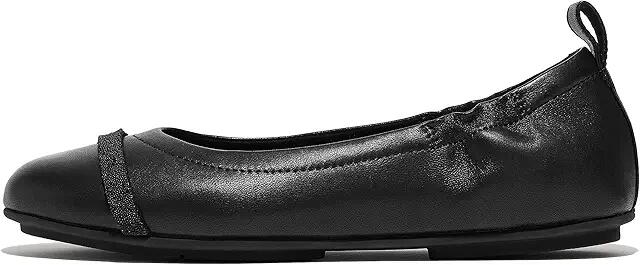 FitFlop Allegro Opul-Trim Leather Ballet Flats (Black) Women's Shoes Cover