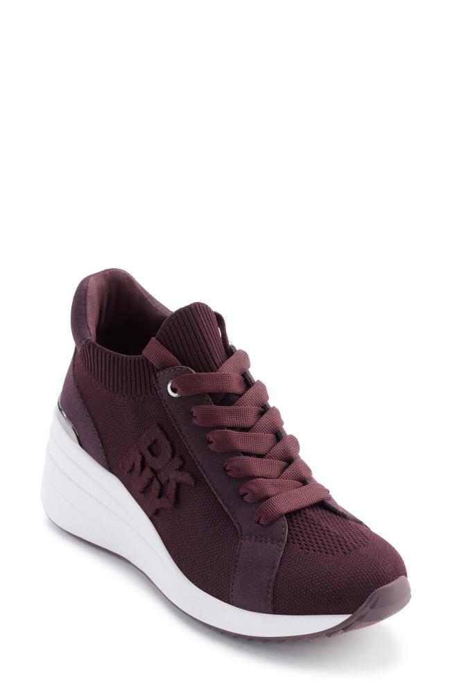 DKNY Kasia Wedge Sneaker in Wine Cover