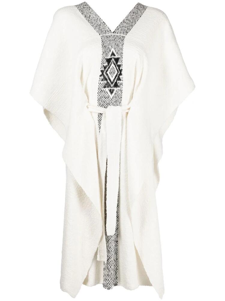 VOZ Estrella tied-waist kaftan - White Cover