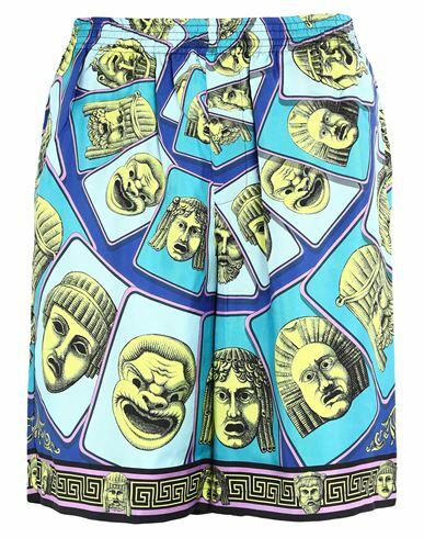 Versace Man Shorts & Bermuda Shorts Azure Silk Cover