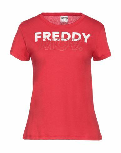 Freddy Woman T-shirt Red Cotton, Modal Cover