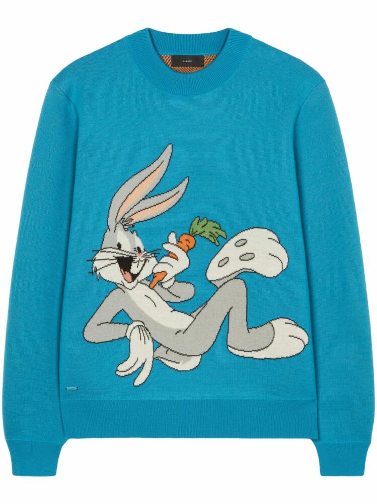 Alanui Bugs Bunny Bandana Jacquard jumper - Blue Cover