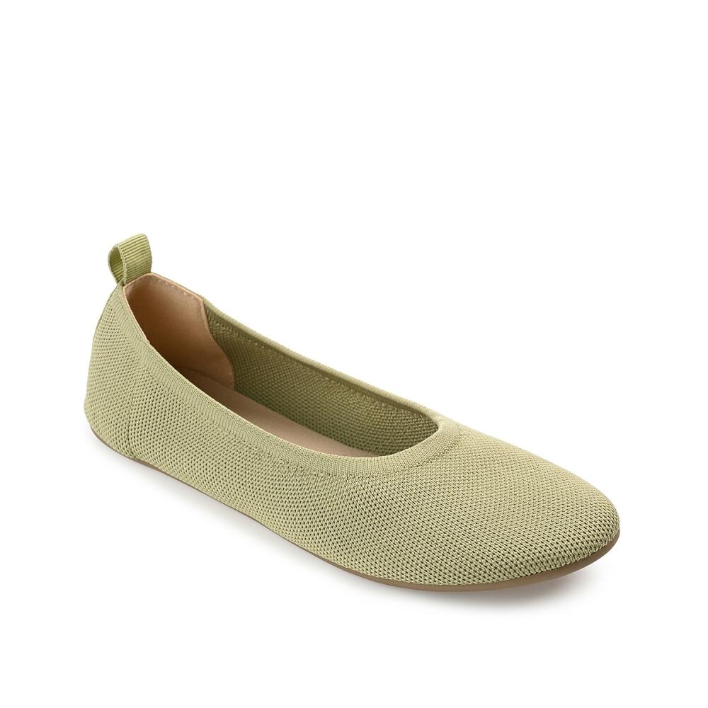 Journee Collection Wide Width Jersie Foldable Ballet Flat | Women's | Light Green Cover