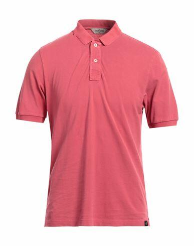 Gran Sasso Man Polo shirt Coral Cotton Cover