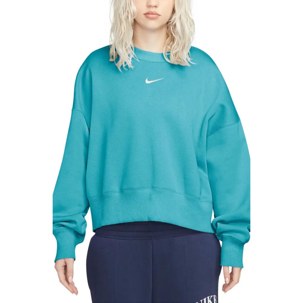 Nike Phoenix Fleece Crewneck Sweatshirt in Dusty Cactus/Sail Cover