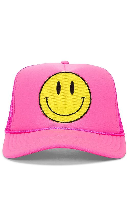 Friday Feelin SMILEY HAT in Pink Cover