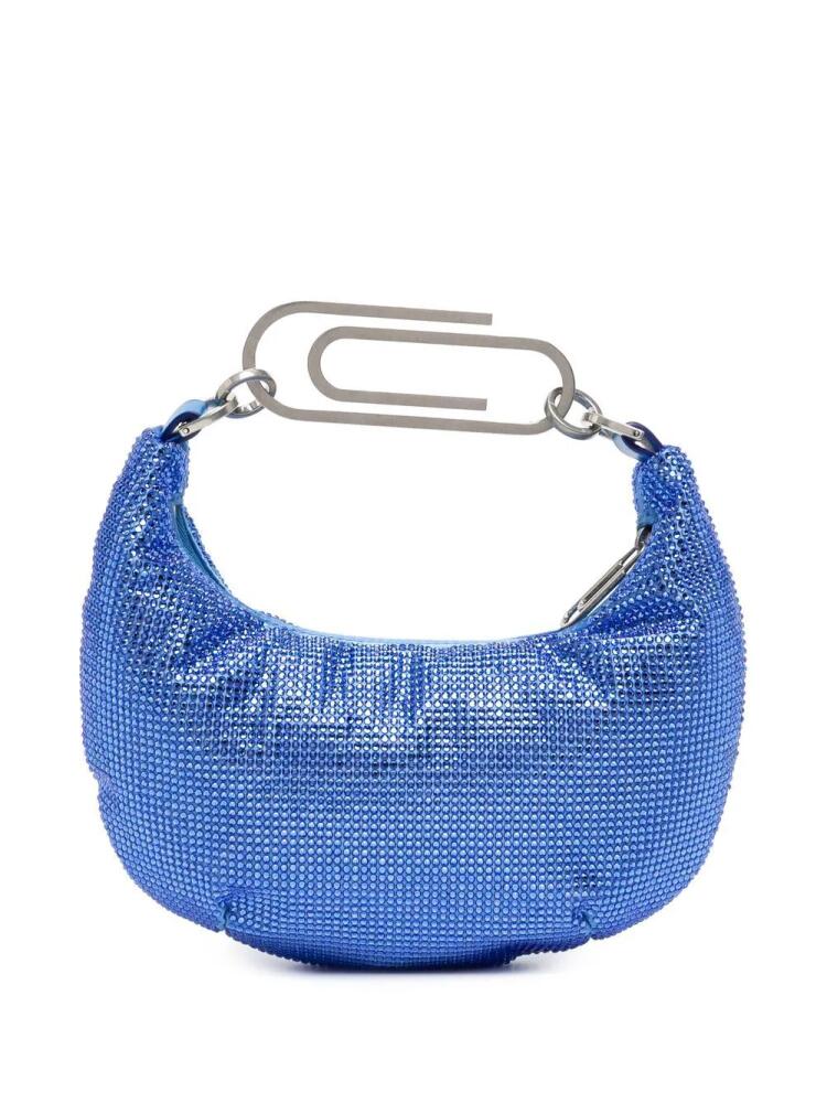 Off-White Paperclip studded shoulder bag - Blue Cover