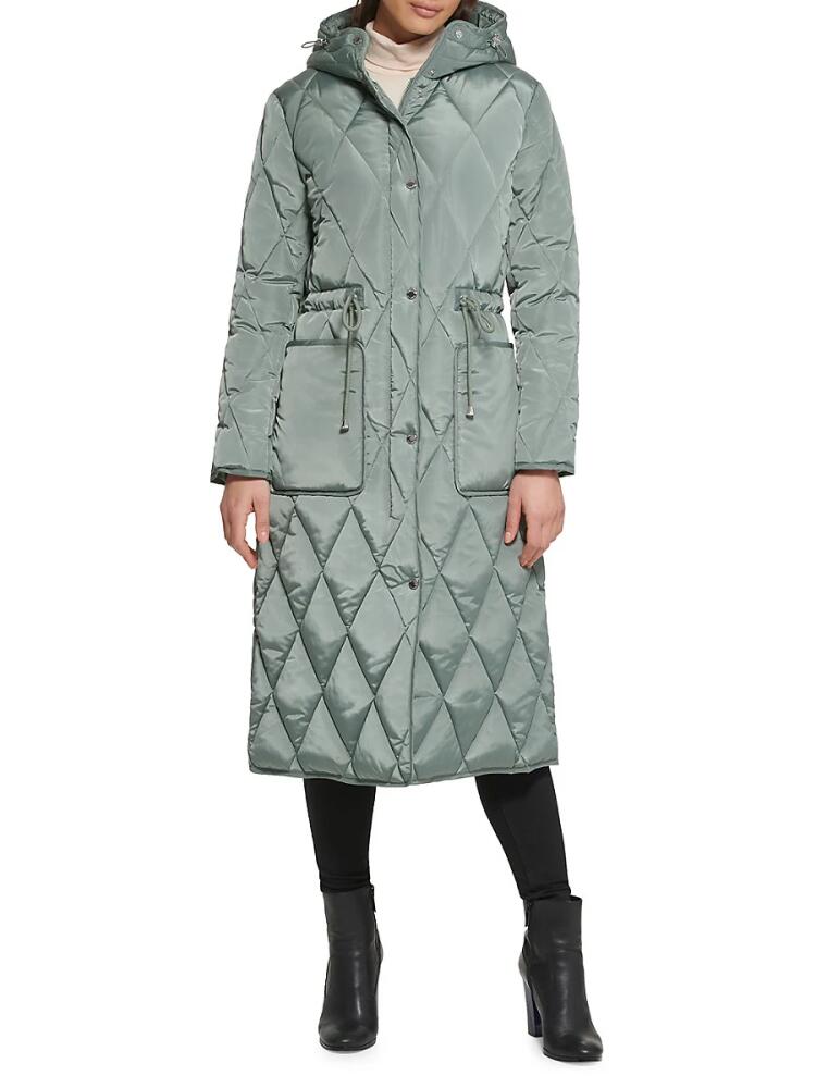 Kenneth Cole Women's Quilted Puffer Stadium Jacket - Sage Cover