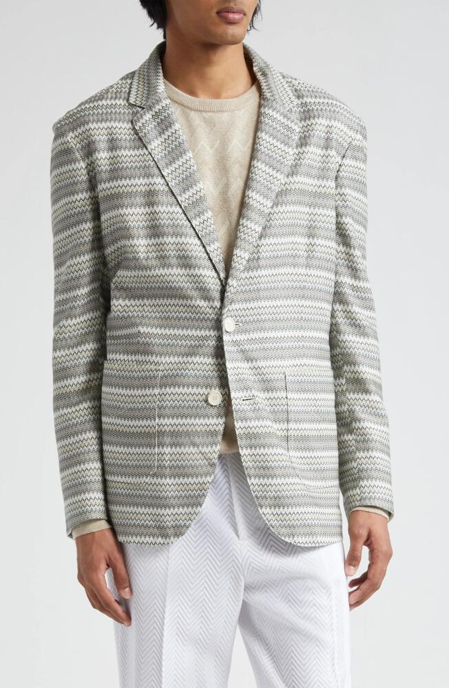 Missoni Zigzag Stripe Blazer in Green Tones Cover