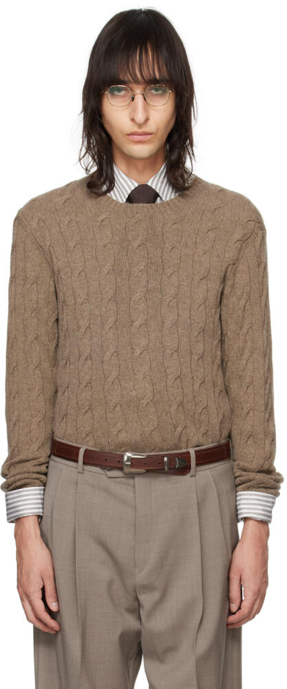 Ralph Lauren Purple Label Taupe 'The Iconic' Sweater Cover