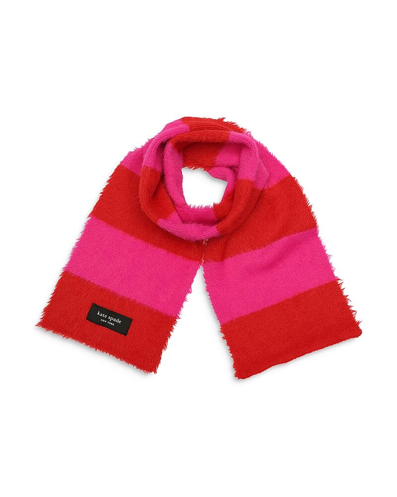 kate spade new york Awning Stripe Fuzzy Scarf Cover