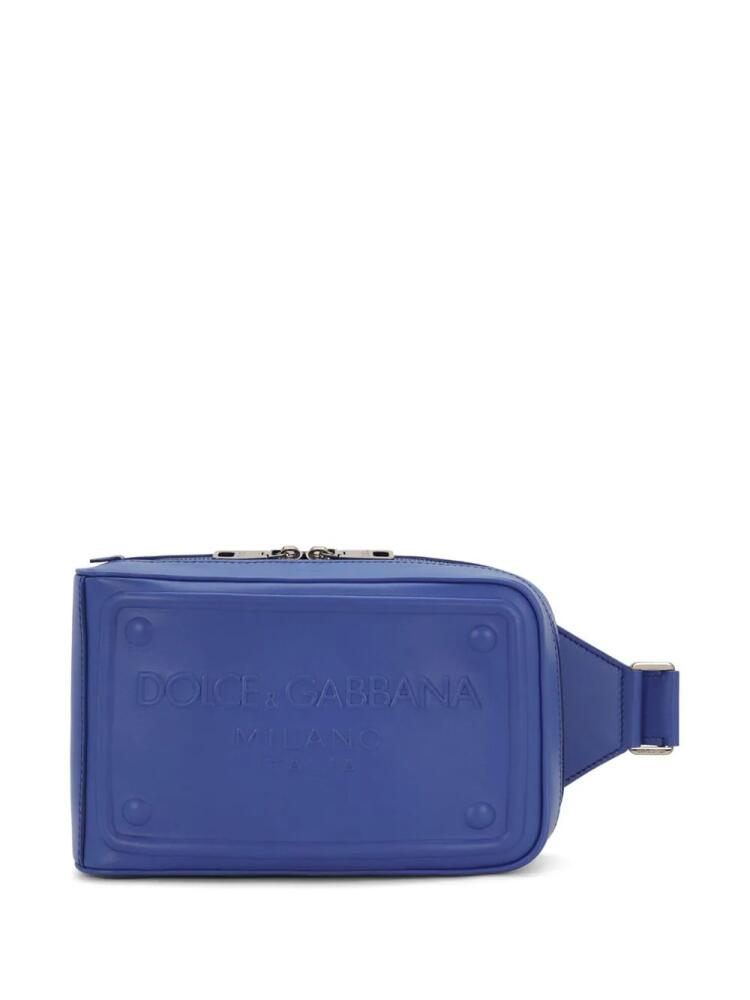 Dolce & Gabbana raised-logo belt bag - Blue Cover