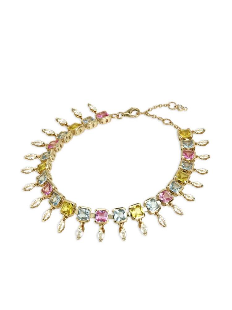 Lark & Berry 14kt yellow gold Ful Blossom sapphire and diamond bracelet Cover