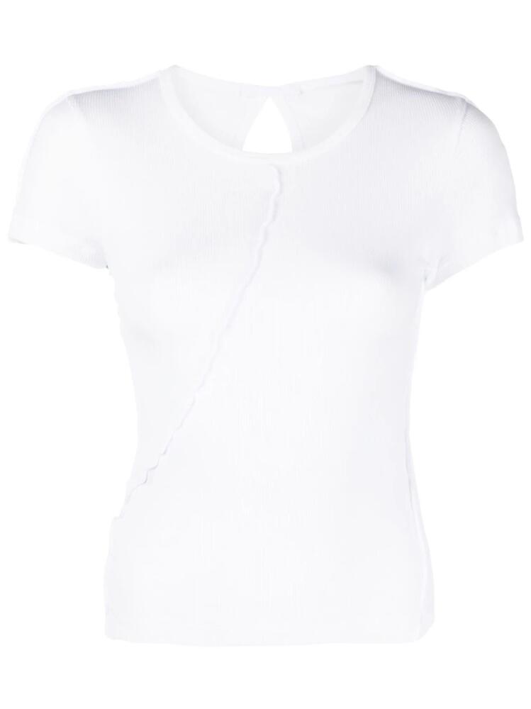 Helmut Lang Twisted cut-out cotton T-shirt - White Cover