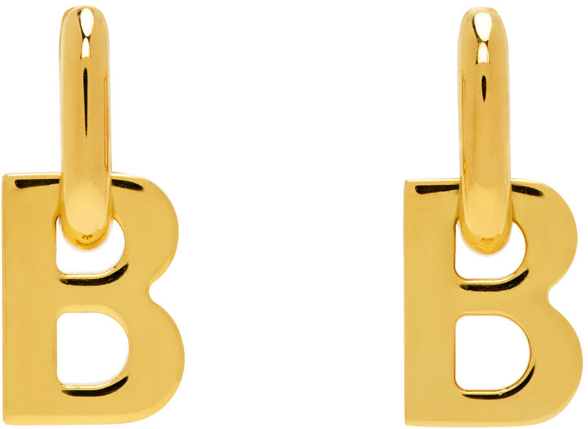 Balenciaga Gold B Chain XS Earrings Cover