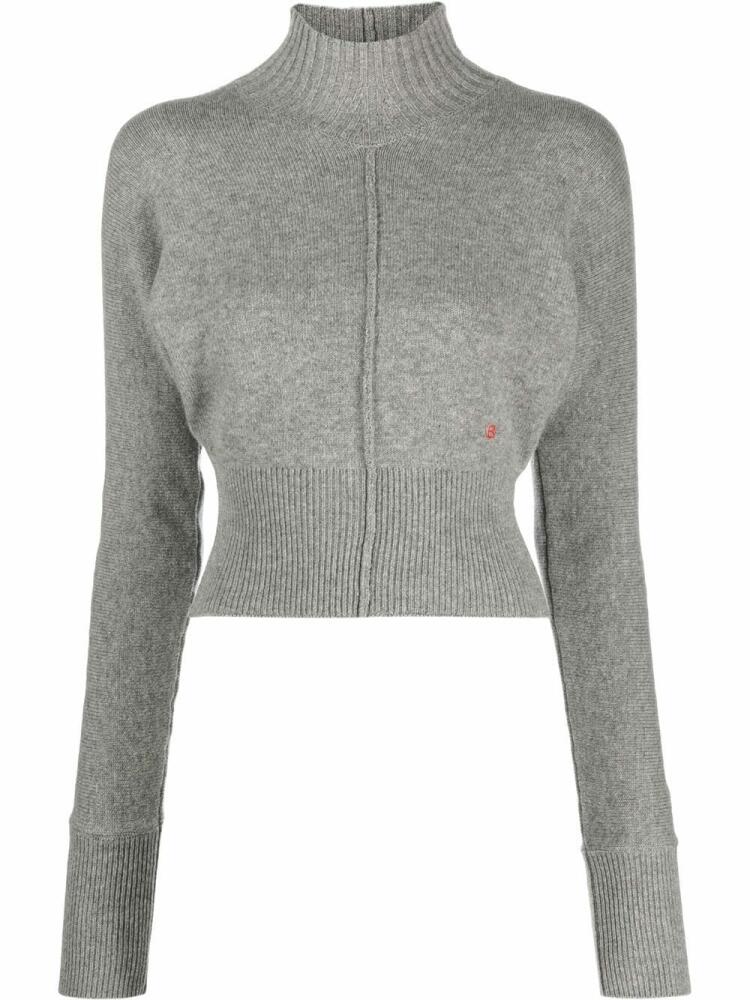 Victoria Beckham logo-embroidery cashmere jumper - Grey Cover