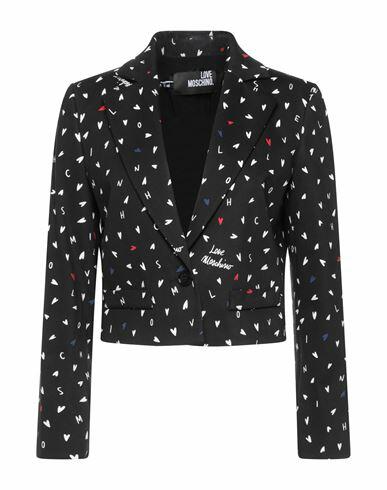 Love Moschino Woman Blazer Black Cotton, Viscose, Elastane Cover