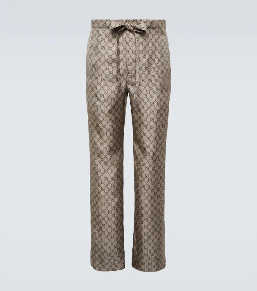 Gucci GG silk straight pants Cover