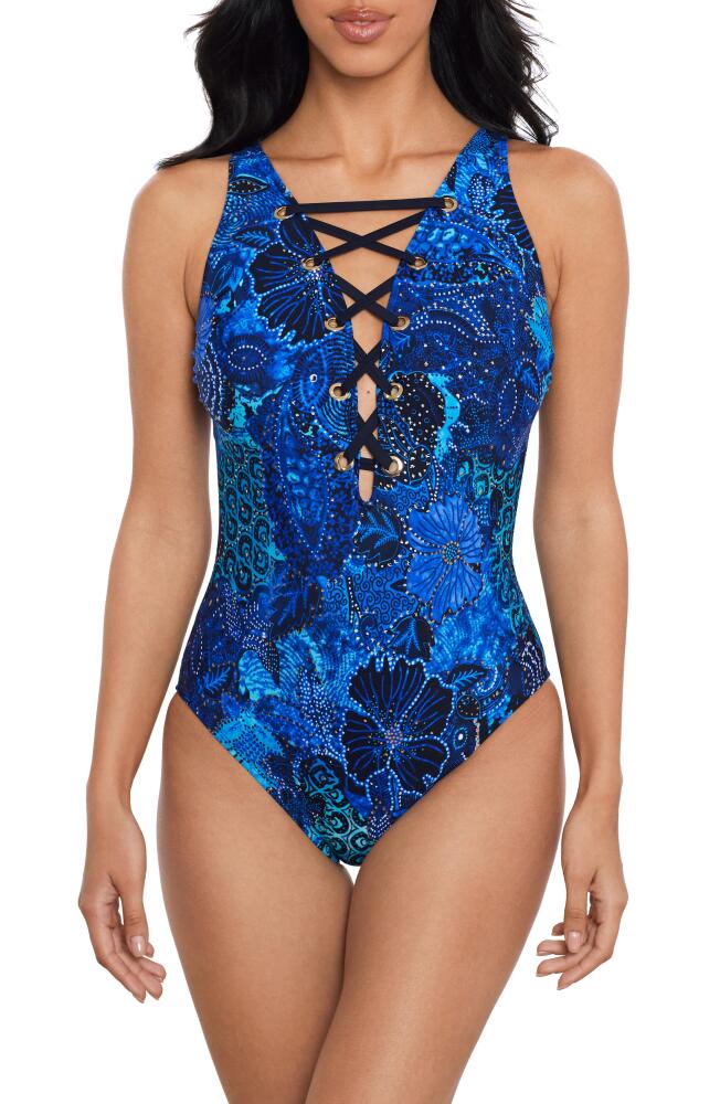 Magicsuit Jewels in the Nile Steffi One-Piece Swimsuit in Blue Multi Cover