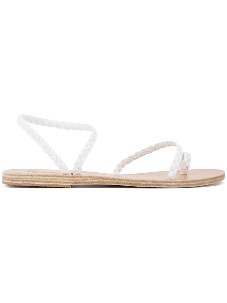 Ancient Greek Sandals braided Eleftheria strappy sandals - White Cover