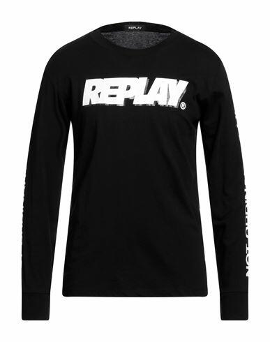 Replay Man T-shirt Black Cotton Cover