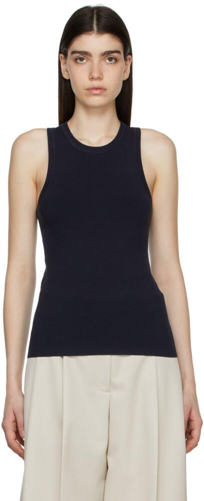 3.1 Phillip Lim Navy Cotton Tank Top Cover