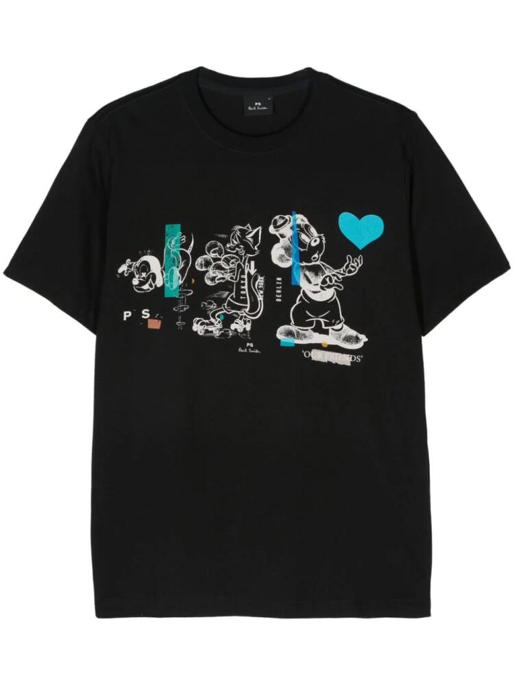 PS Paul Smith cartoon-print cotton T-shirt - Black Cover