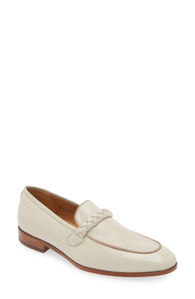 Mezlan Parole Apron Toe Loafer in Bone Cover