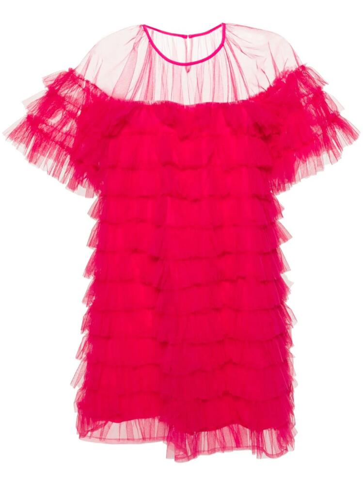 Molly Goddard Roberta ruffled midi dress - Pink Cover