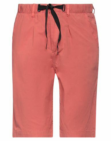 Yes Zee By Essenza Man Shorts & Bermuda Shorts Rust Cotton, Elastane Cover