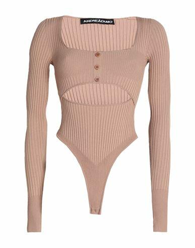 Andreādamo Woman Sweater Sand Viscose, Polyester, Polyamide, Elastane Cover