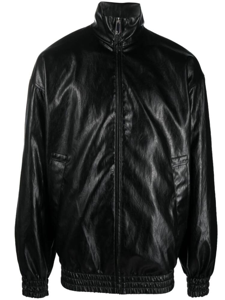 GCDS high-shine faux-leather jacket - Black Cover