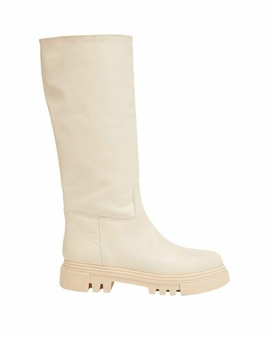 8 By Yoox Woman Boot Ivory Calfskin Cover