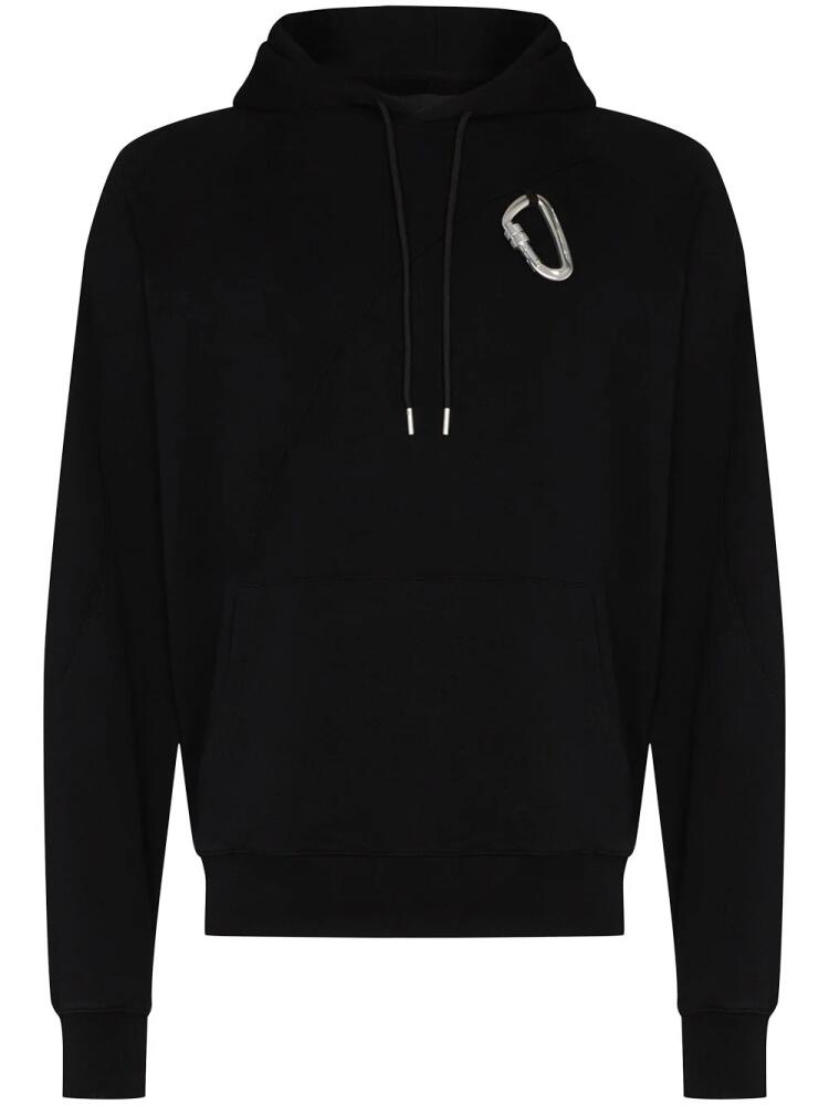 HELIOT EMIL Carabiner cotton hoodie - Black Cover