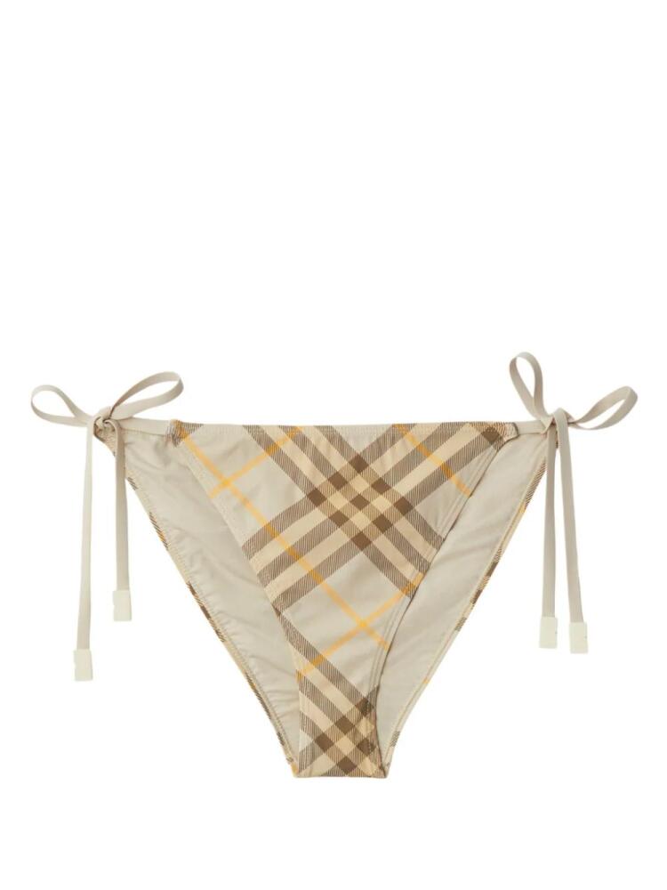 Burberry check-print bikini briefs - Neutrals Cover