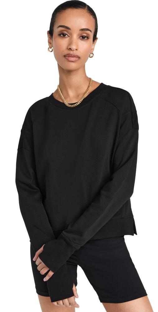 Sweaty Betty After Class Crop Sweatshirt Black Cover