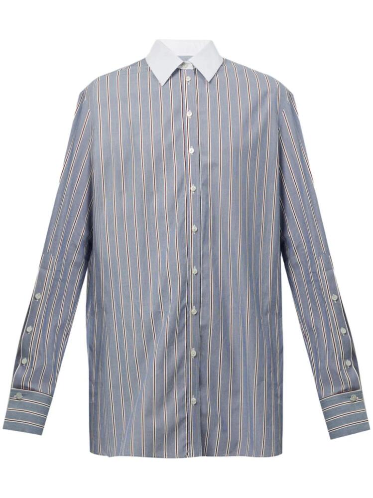 ERDEM striped cotton shirt - Blue Cover