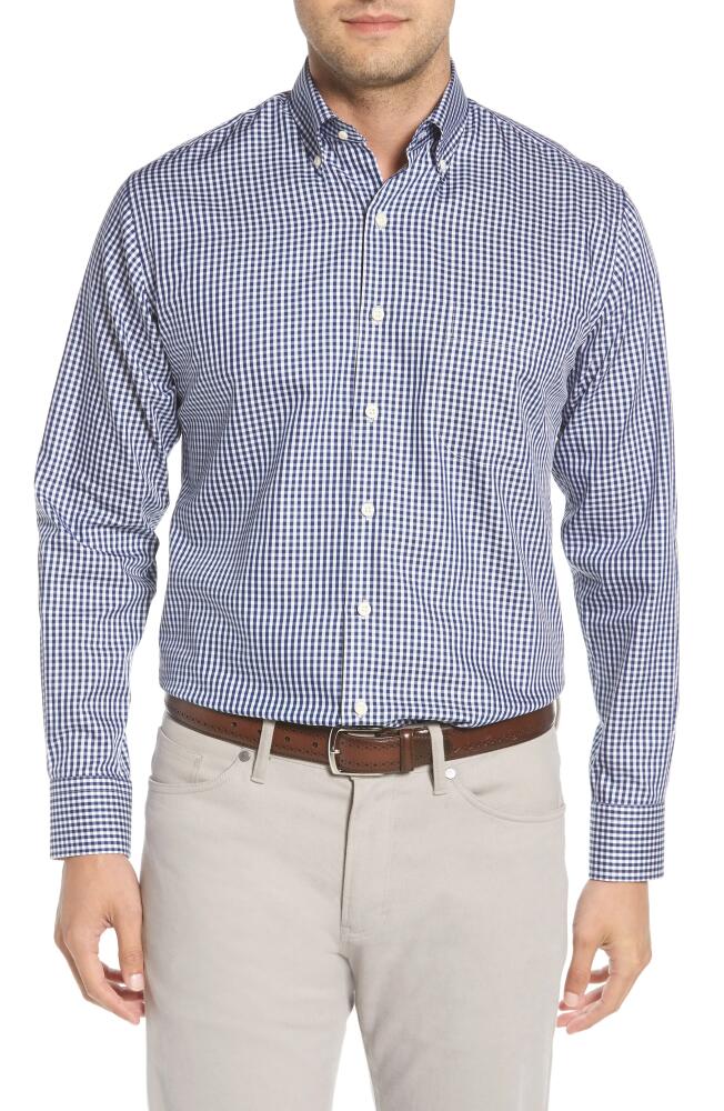 Peter Millar Crown Soft Gingham Sport Shirt in Yankee Blue Cover