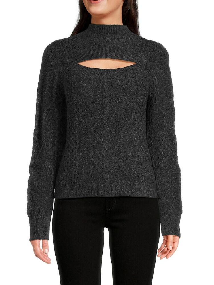 Joe's Jeans Women's Palmona Cutout Sweater - Dark Heather Cover