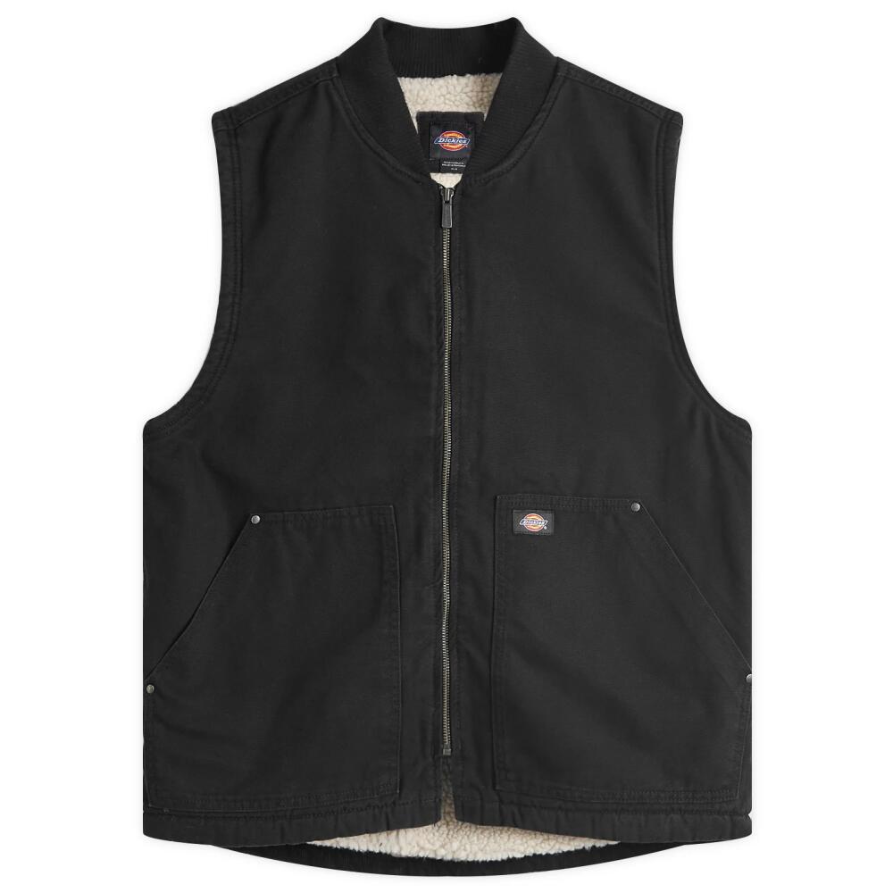 Dickies Men's Duck Canvas Vest in Stonewashed Black Cover