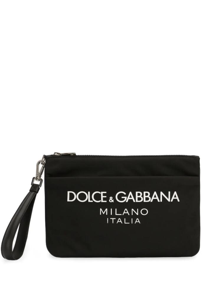 Dolce & Gabbana logo-print zipped wallet - Black Cover